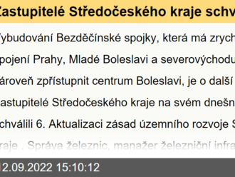 Zastupitelé Středočeského kraje schválili 6. Aktualizaci zásad územního rozvoje. Řeší Bezděčínskou spojku