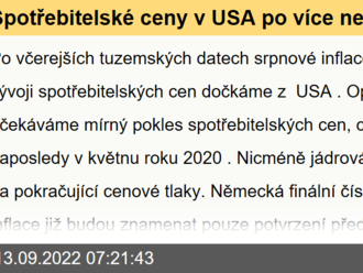 Spotřebitelské ceny v USA po více než dvou letech klesly  