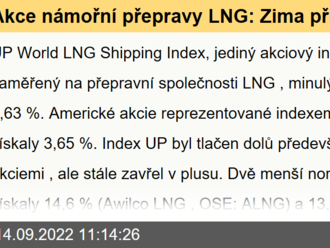 Akce námořní přepravy LNG: Zima přichází