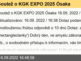 Soutež o KGK EXPO 2025 Ósaka