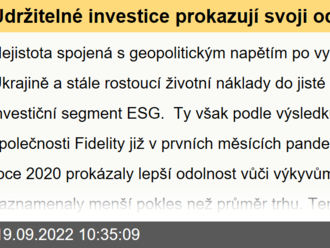 Udržitelné investice prokazují svoji odolnost