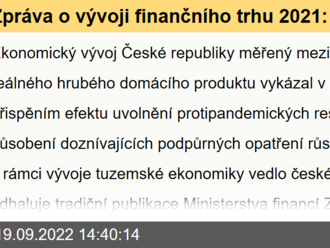 Zpráva o vývoji finančního trhu 2021: Jak MF hodnotí pojistný trh?