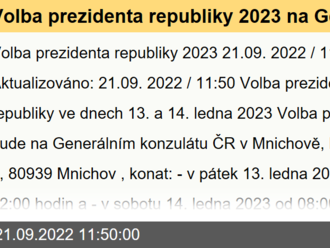 Volba prezidenta republiky 2023 na Generálním konzulátu ČR v Mnichově