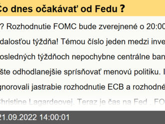 Čo dnes očakávať od Fedu❓