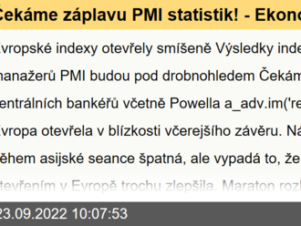 Čekáme záplavu PMI statistik! - Ekonomický kalendář