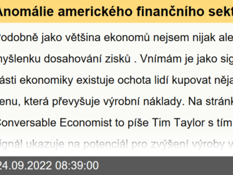 Anomálie amerického finančního sektoru? - Víkendář