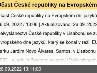 Účast České republiky na Evropském dni jazyků v Lisabonu