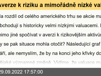 Averze k riziku a mimořádně nízké valuace akcií malých firem