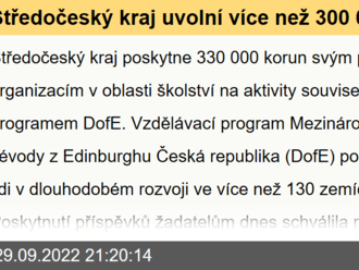 Středočeský kraj uvolní více než 300 000 korun svým školám, zapojeným do programu DofE