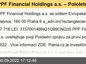 PPF Financial Holdings a.s. – Pololetní zpráva 2022