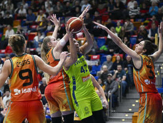 Basketbalistky USK prohrály s Valencií 75:82 a potřetí prohrály v Eurolize