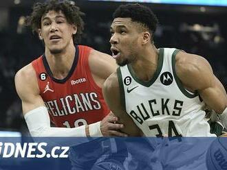 Adetokunbo z Milwaukee popáté v kariéře v NBA překonal metu padesáti bodů