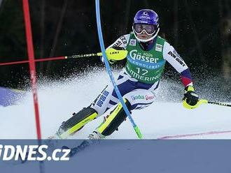 Pro Dubovskou skončil slalom v Záhřebu hned v první brance, vede Shiffrinová