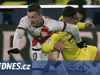 Fotbalisté Villarrealu po pětizápasové úspěšné šňůře prohráli s Vallecanem