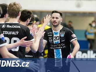 Florbalisté Mladé Boleslav vyhráli díky dvěma gólům Sládka na hřišti FBC Ostrava