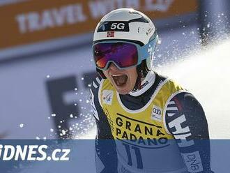 Mowinckelová vyhrála v Cortině superobří slalom, Shiffrinová sedmá