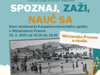 Spoznaj, zaži, nauč sa - Nitrianske Pravno a okolie