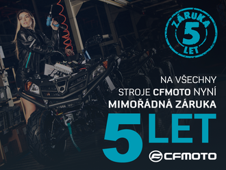 CFMOTO se zárukou 5 let!