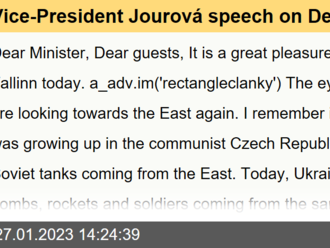 Vice-President Jourová speech on Defending EU values in the time of the war