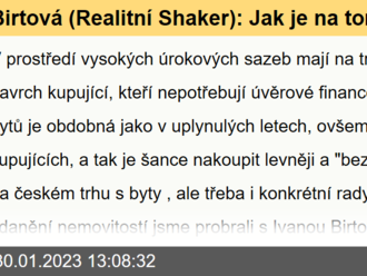 Birtová  : Jak je na tom český trh s byty, komu je nakloněné současné prostředí a na co nezapomenout v souvislosti s daněmi?