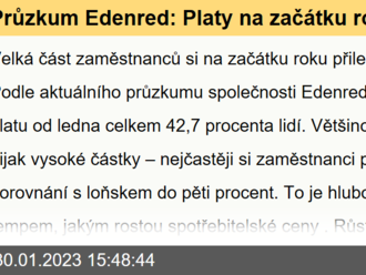 Průzkum Edenred: Platy na začátku roku vzrostly skoro polovině zaměstnanců. Každý desátý chodí na brigádu