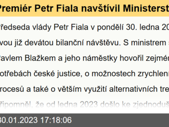 Premiér Petr Fiala navštívil Ministerstvo spravedlnosti