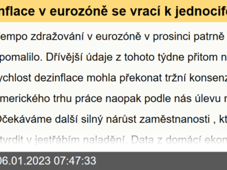 Inflace v eurozóně se vrací k jednociferným hodnotám  