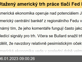 Utažený americký trh práce tlačí Fed k přísnější politice