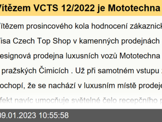 Vítězem VCTS 12/2022 je Mototechna Drive v pražských Čimicích