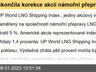 Skončila korekce akcií námořní přepravy LNG?