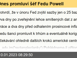 Dnes promluví šéf Fedu Powell