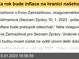 Za rok bude inflace na hranici našeho tolerančního pásma - Eva Zamrazilová