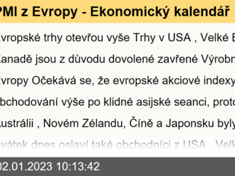 PMI z Evropy - Ekonomický kalendář