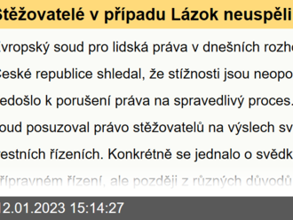 Stěžovatelé v případu Lázok neuspěli u štrasburského soudu s porušením práva na spravedlivý proces v trestním řízení