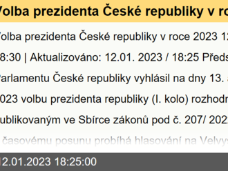 Volba prezidenta České republiky v roce 2023 v Havaně o den dříve