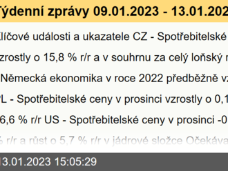 Týdenní zprávy 09.01.2023 - 13.01.2023