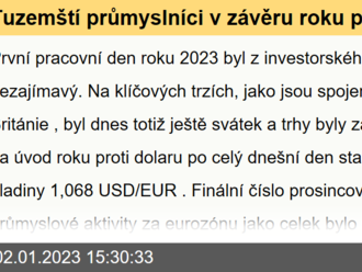 Tuzemští průmyslníci v závěru roku pod tíhou pesimismu  