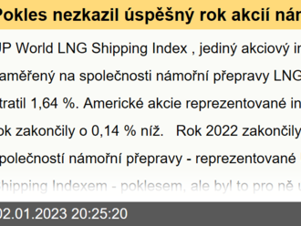 Pokles nezkazil úspěšný rok akcií námořní přepravy LNG