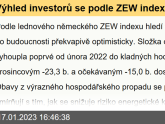 Výhled investorů se podle ZEW indexu výrazně zlepšuje  