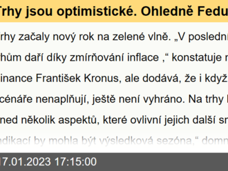 Trhy jsou optimistické. Ohledně Fedu bych si ale nedělal přílišné naděje - František Kronus