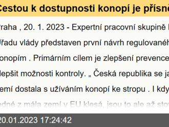 Cestou k dostupnosti konopí je přísně regulovaný trh - Expertní skupina