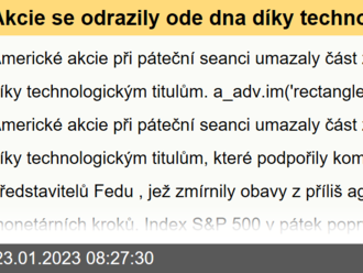 Akcie se odrazily ode dna díky technologickému sektoru