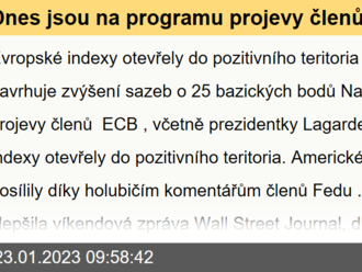 Dnes jsou na programu projevy členů ECB - Ekonomický kalendář