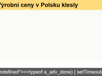 Výrobní ceny v Polsku klesly