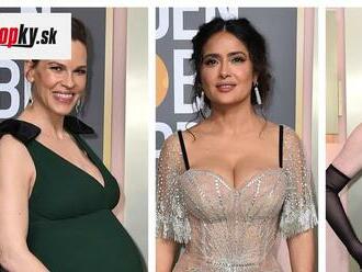 MÓDA zo Zlatých glóbusov: Promi tehuľky pretŕčali brušká, Salma Hayek BOMBY vo výstrihu a toto... Preboha! Zhorí v módnom pekle