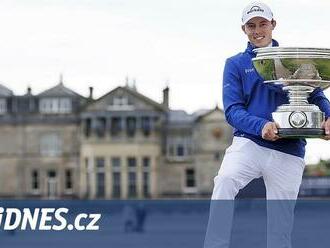 Deštěm trápený turnaj v St. Andrews vyhrál anglický golfista Fitzpatrick