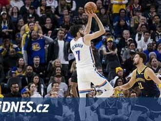 Holmgrenův 36bodový večer. Mládež Oklahomy si vyšlápla na Golden State