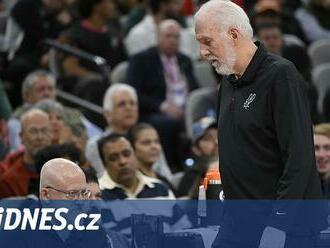 Trenér Popovich při zápase NBA pokáral fanoušky za bučení na Leonarda