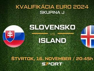 Slovensko – Island kvalifikácia EURO 2024: program, výsledky, zostavy, live prenos