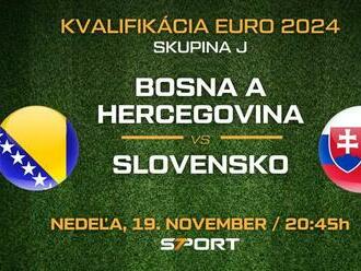 Bosna a Hercegovina – Slovensko kvalifikácia EURO 2024: Program, live prenos, zostavy